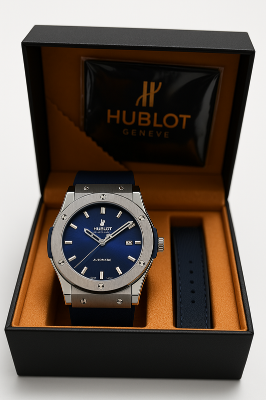 Hublot Big Bang Silver Blue Dial 44mm  1+1 ΔΩΡΟ