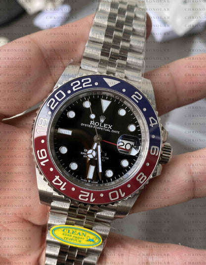 Rolex GMT-Master II 40mm 126710BLRO "Pepsi" Blue/Red Ceramic Bezel 904L Steel Oyster / Jubilee (Clean Factory V3 / New Dandong 3285)