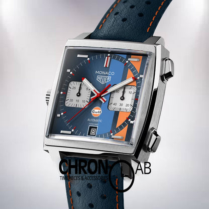 Monaco CAW211R.FC6401 41mm Men's Leather Strap Quartz