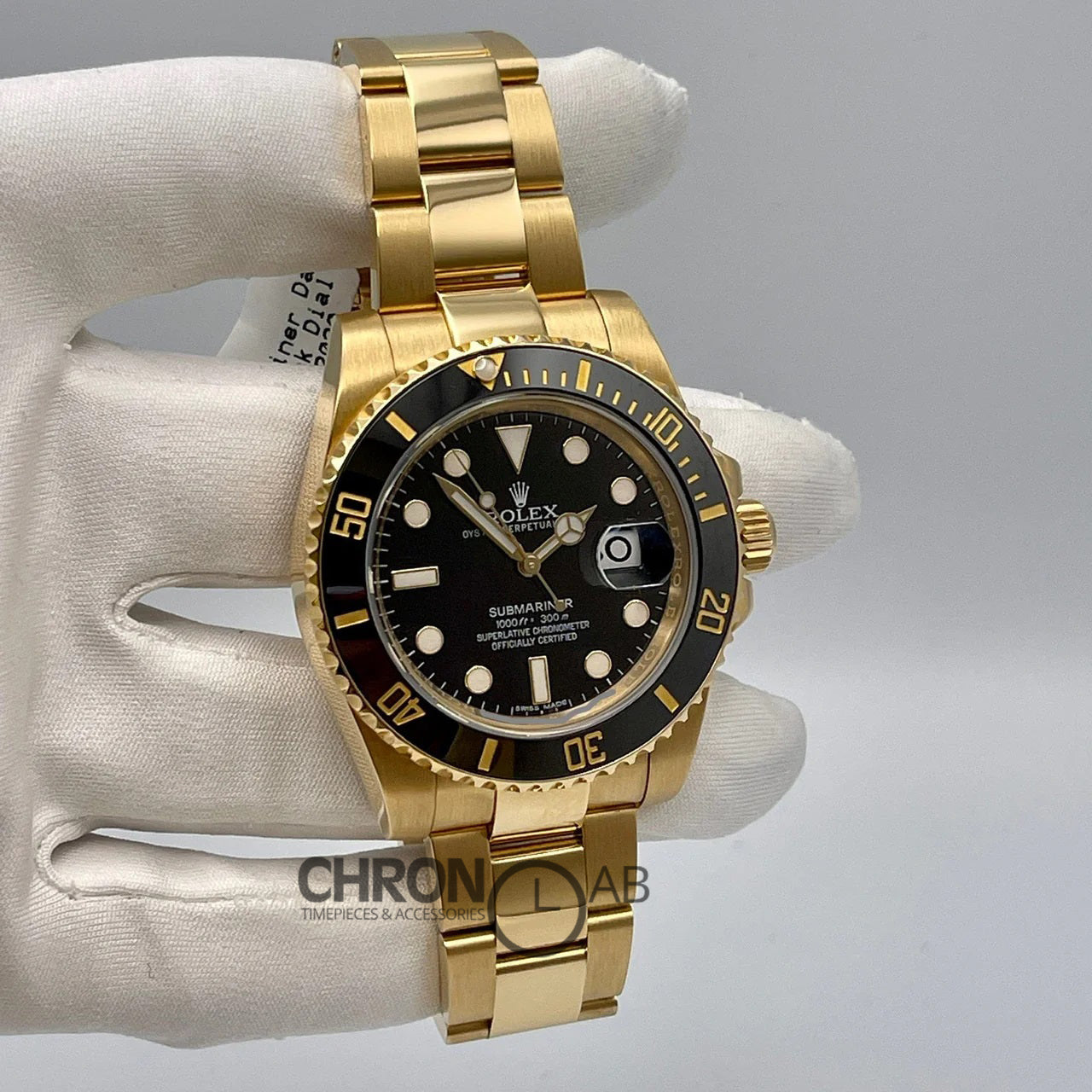 Submariner 116618LB Black Ceramic in Gold