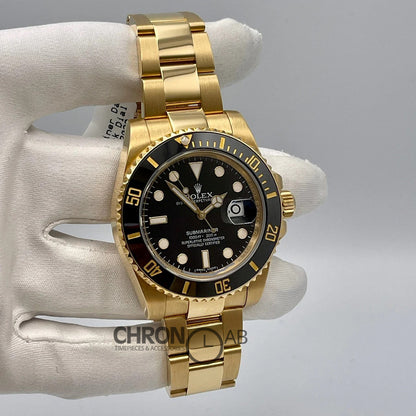 Submariner 116618LB Black Ceramic in Gold