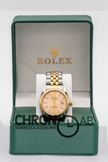 Datejust 2-Tone Gold Dial 36mm With Box