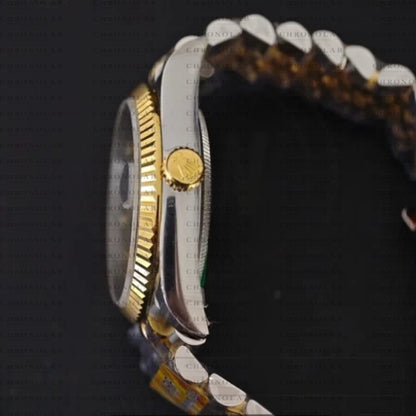 Rolex Datejust 36mm 126233 Two-Tone Yellow Gold/Steel Black Dial Diamond Markers Jubilee (AR Factory ARF Edition / SH3235 Movement)