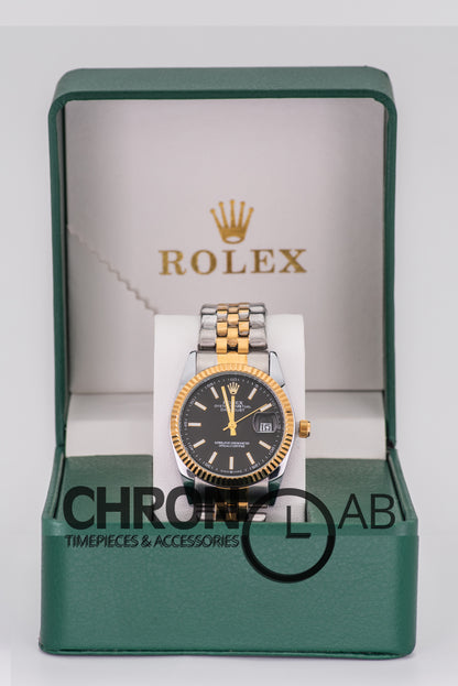 Datejust 2-Tone Black Dial 36mm With Box