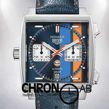 Monaco CAW211R.FC6401 41mm Men's Leather Strap Quartz