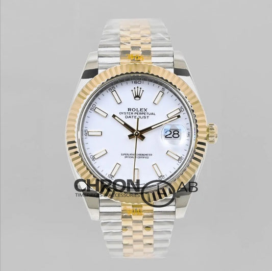 Datejust 3641 126331 White Dial in with Stick Markers in Jubilee