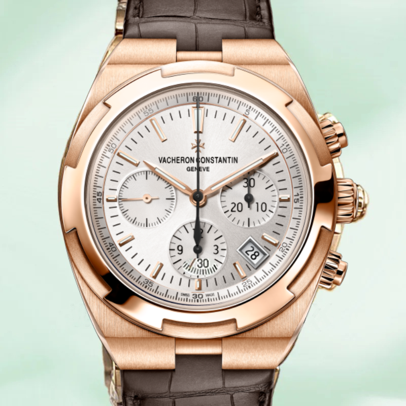 Overseas 5500V110A-B075-001 42mm Men White Dial Rose Gold