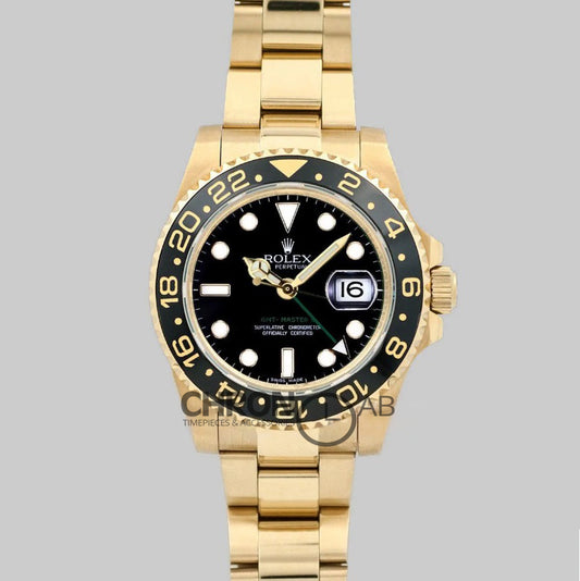 GMT Master II 116718LN in Yellow Gold