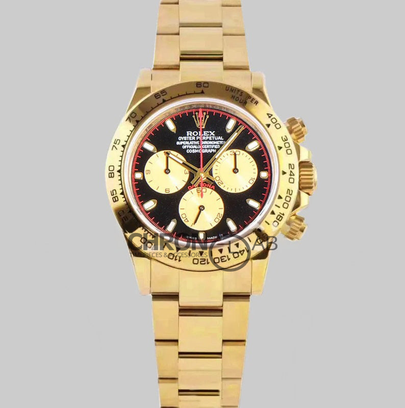 Cosmograph Daytona 116508-0009 Paul Newman Black Dial in Yellow Gold