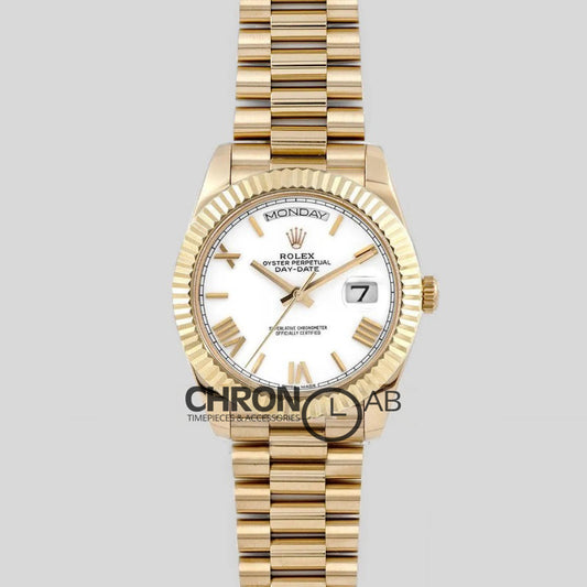 Day-Date 40 228238 White Dial in Yellow Gold