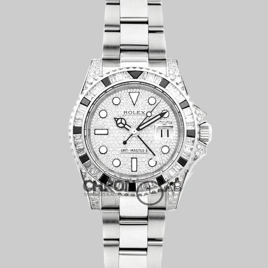 GMT Master II 116710 with Paved Diamond Bezel and Dial