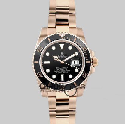 Submariner 166160 in Rose Gold on Bracelet