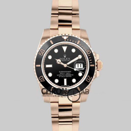 Submariner 166160 in Rose Gold on Bracelet