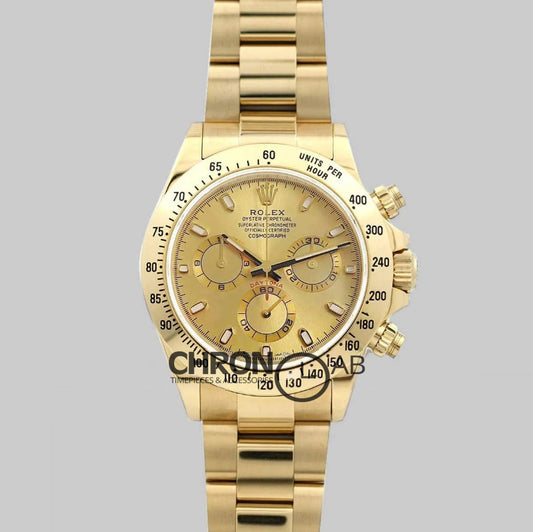Cosmograph Daytona 116528 Gold Dial with Yellow Gold Bracelet