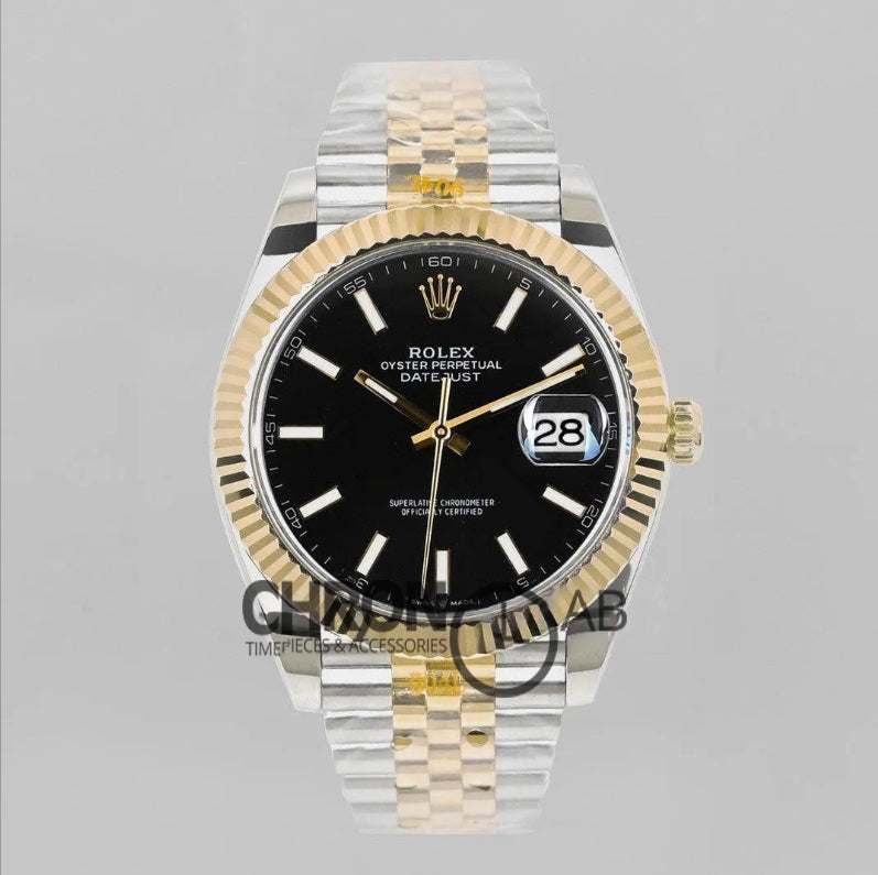 Datejust 3641 126331 Black Dial in with Stick Markers in Jubilee