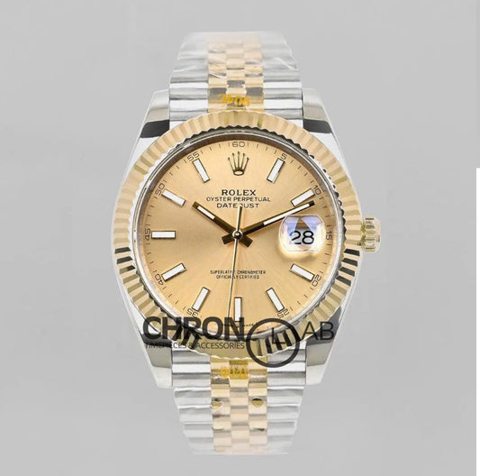 Datejust 3641 126331 Gold Dial in with Stick Markers in Jubilee