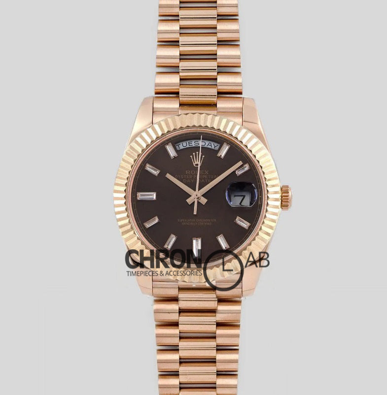 Day-Date 40 228235 Chocolate Dial in Everose Gold