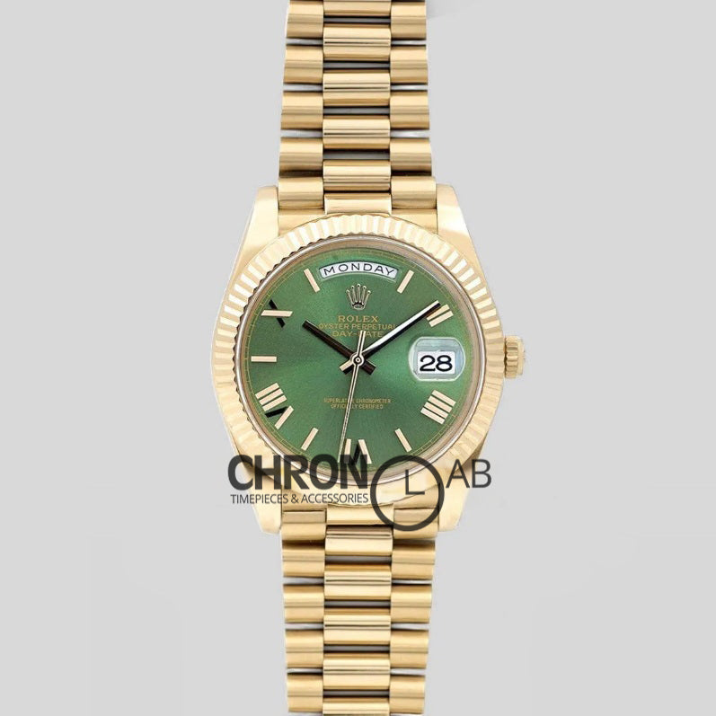 Day-Date 40 228235 Green Dial in Yellow Gold
