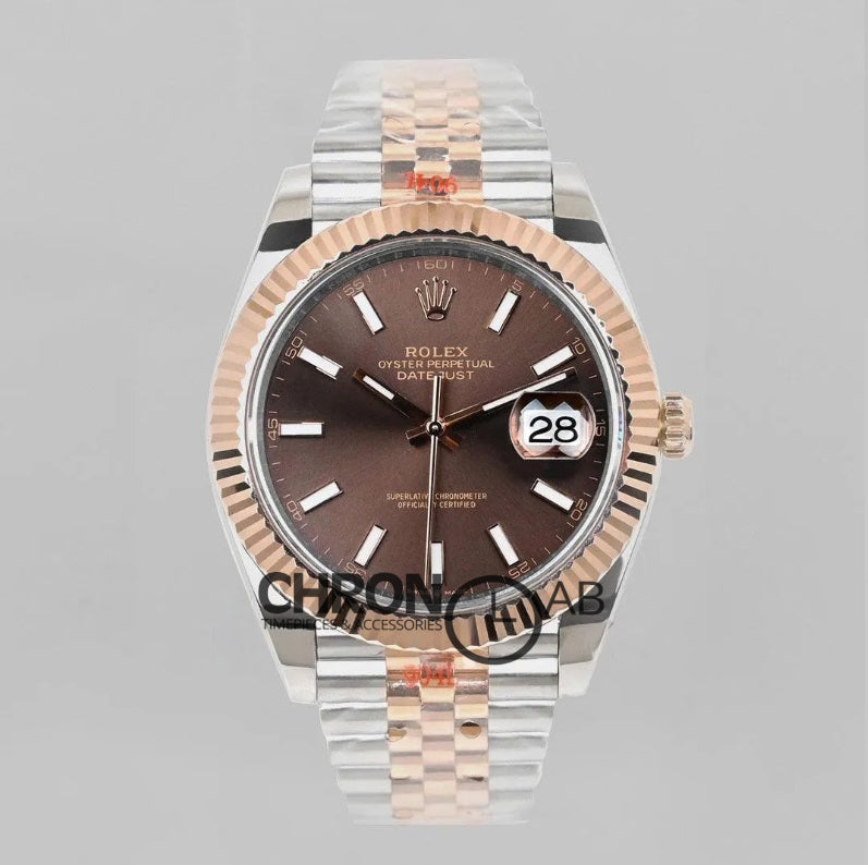 Datejust 3641 126331 Brown Dial in with Stick Markers in Jubilee
