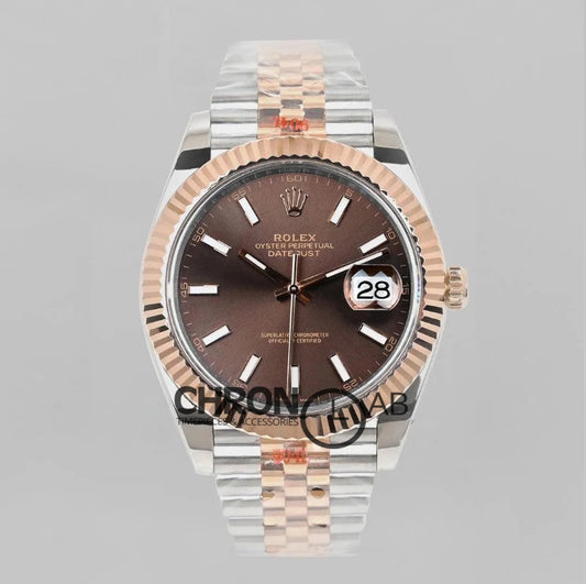 Datejust 3641 126331 Brown Dial in with Stick Markers in Jubilee