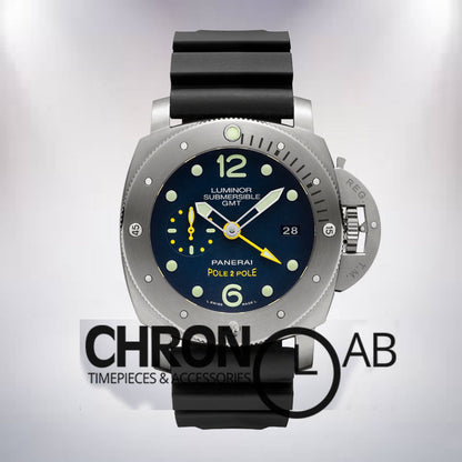 Submersible GMT PAM00719-001 47mm Men's Silver-tone Black Dial