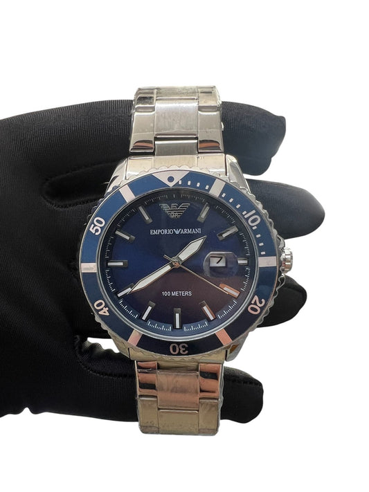 Diver Two Tone Stainless Steel Bracelet Blue Dial AR80063SET 1+1 ΔΩΡΟ