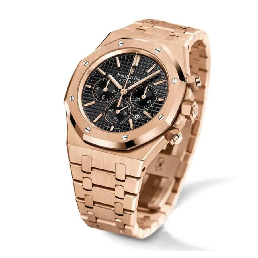 Royal Oak Rose Gold Black Dial Chronograph 41mm