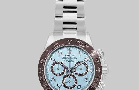 Cosmograph Daytona 116506 Ice Blue Dial in Platinum with Arabic Markers