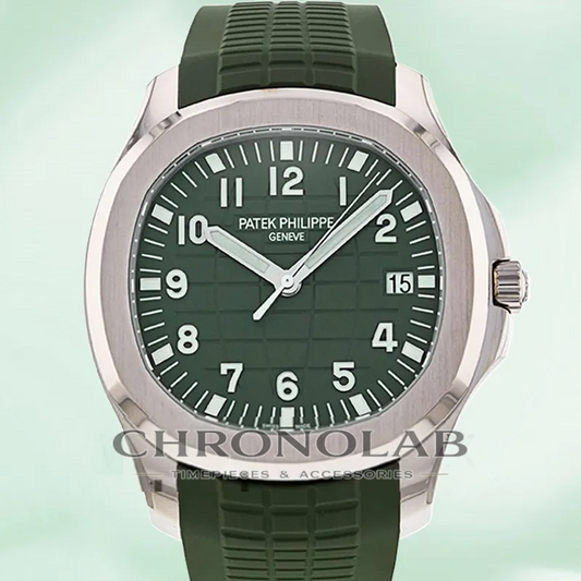 Aquanaut 5168G-010 Men’s Automatic Khaki Green Rubber 40mm