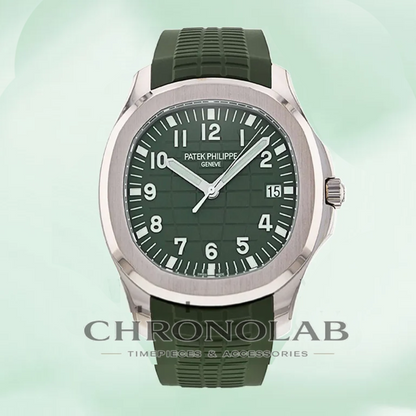Aquanaut 5168G-010 Men’s Automatic Khaki Green Rubber 40mm