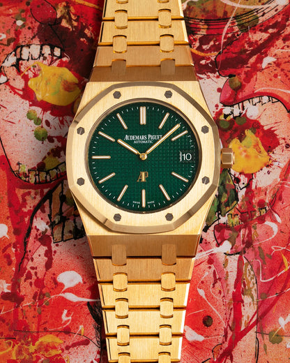 Royal Oak 15202BA.OO.1240BA.01 'Jumbo' Extra Thin Yellow Gold Blue Dial (2021)