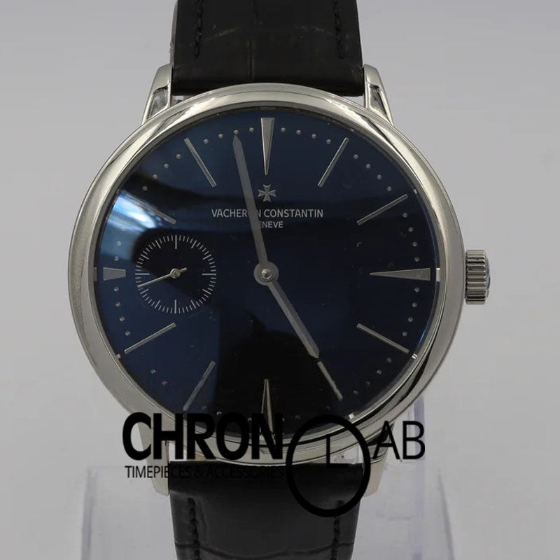 Patrimony Black Dial Leather Strap 42mm