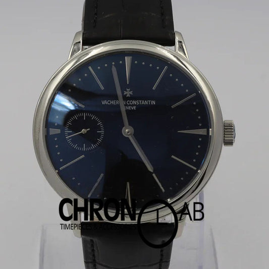 Patrimony Black Dial Leather Strap 42mm