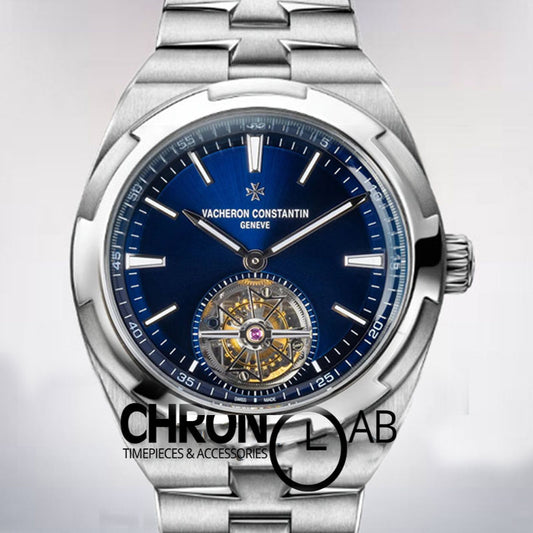 Overseas Men 6000V-B075 42mm Blue Dial Turbillion