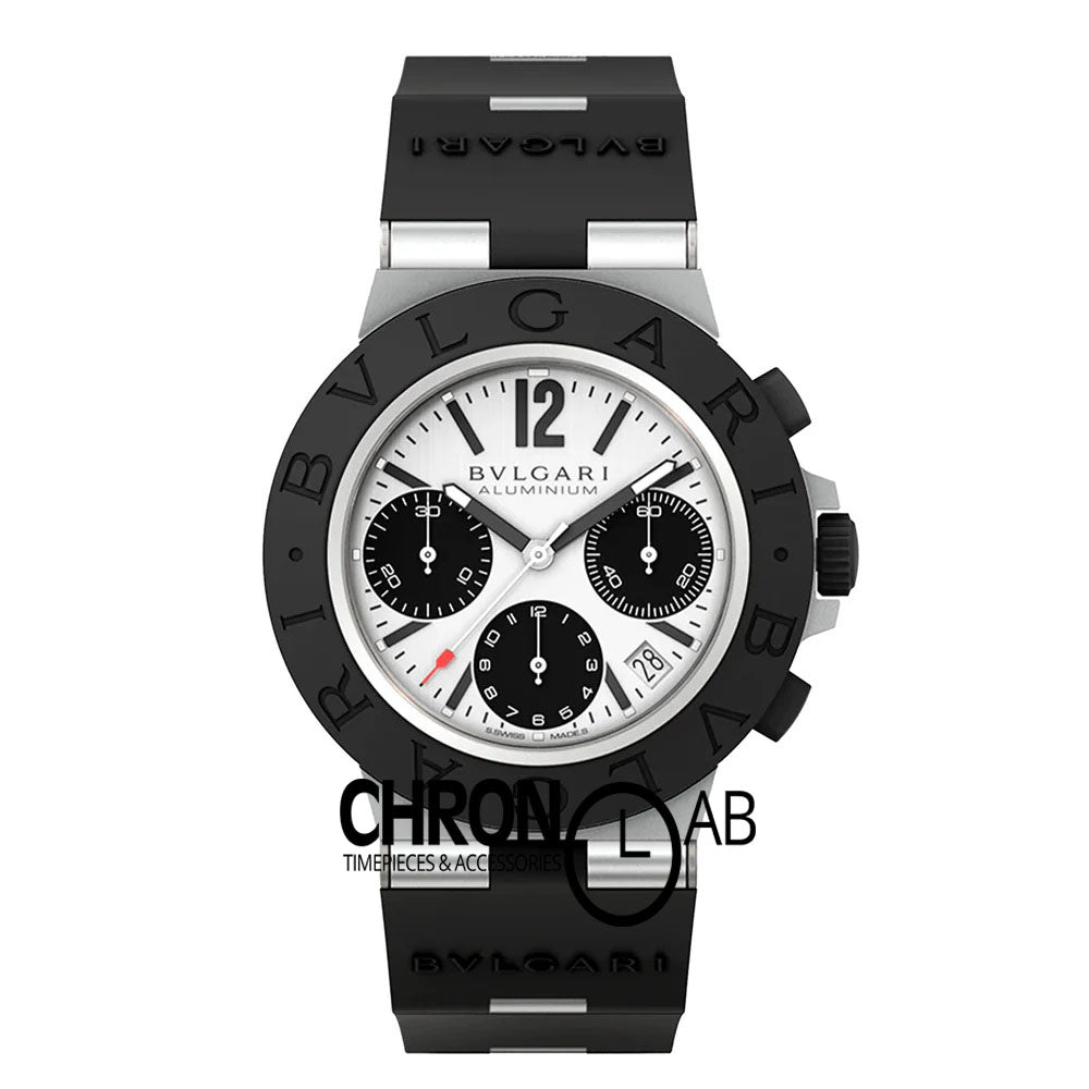 Aluminium Capri Edition Chronograph White Dial Men's Watch