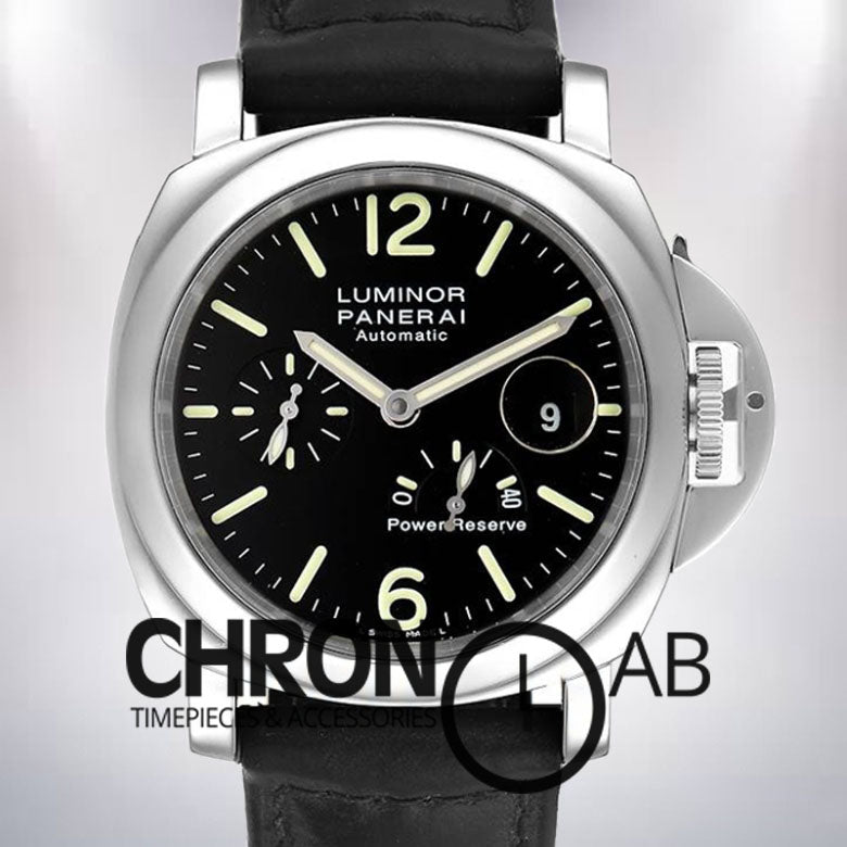 Power Reserve Men's 44mm PAM00090 Black Dial