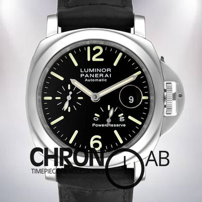 Power Reserve Men's 44mm PAM00090 Black Dial