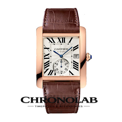 Cartier Tank MC 36mm Men’s Watch W5330001 Rectangular Case Leather Strap