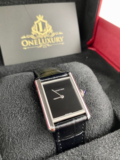 Cartier Tank Must WSTA0072 Men's Silver Dial Strap