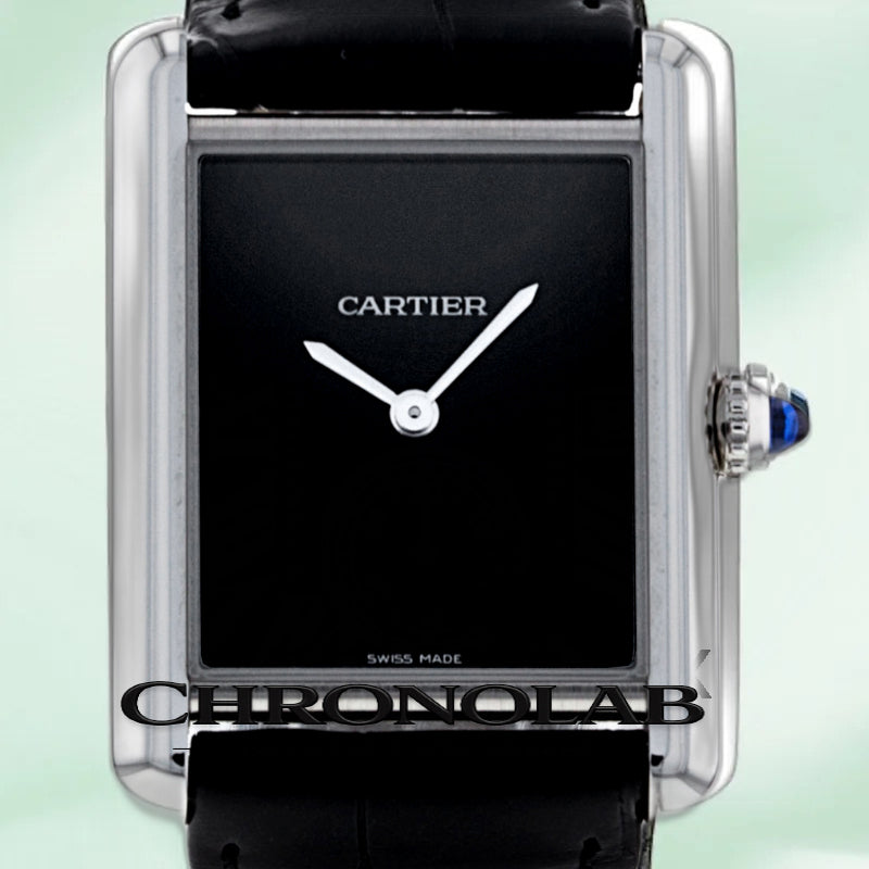 Cartier Tank Must WSTA0072 Men's Silver Dial Strap