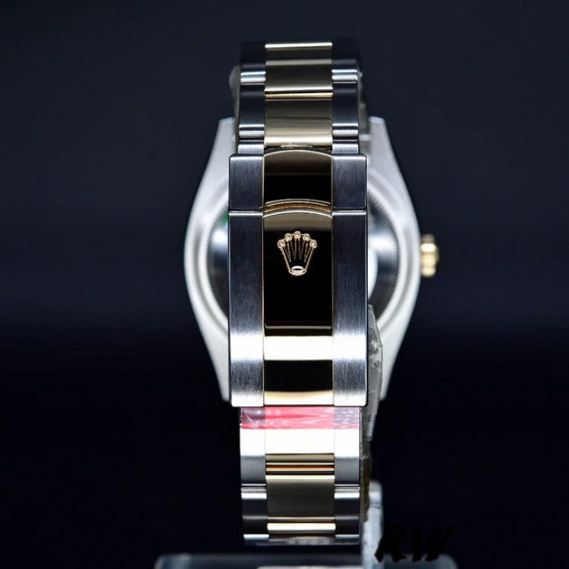 Two-tone Oystersteel and 18k yellow gold Jubilee bracelet with folding Oysterclasp for the Rolex Datejust 36 Olive Green.