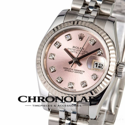 Stainless steel Rolex Jubilee bracelet with concealed Crownclasp for the ladies Datejust 179174 26mm model