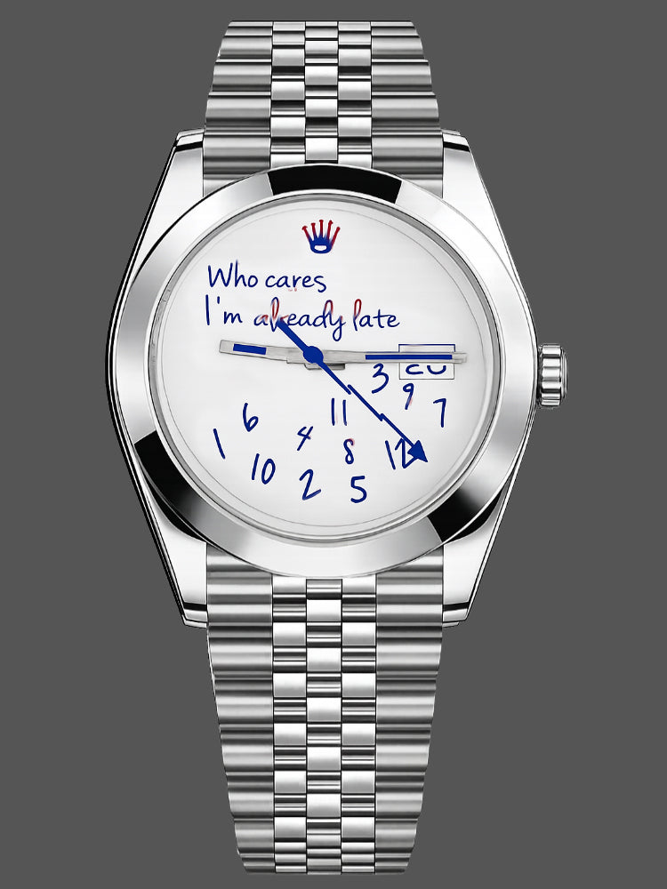 Custom Rolex Datejust 41mm Steel Who Cares Edition with Jubilee Bracelet - Chronolab Greece.