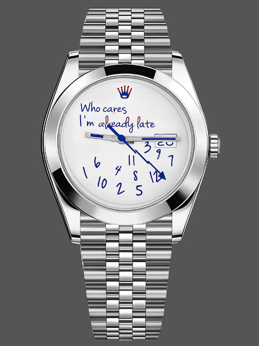 Custom Rolex Datejust 41mm Steel Who Cares Edition with Jubilee Bracelet - Chronolab Greece.