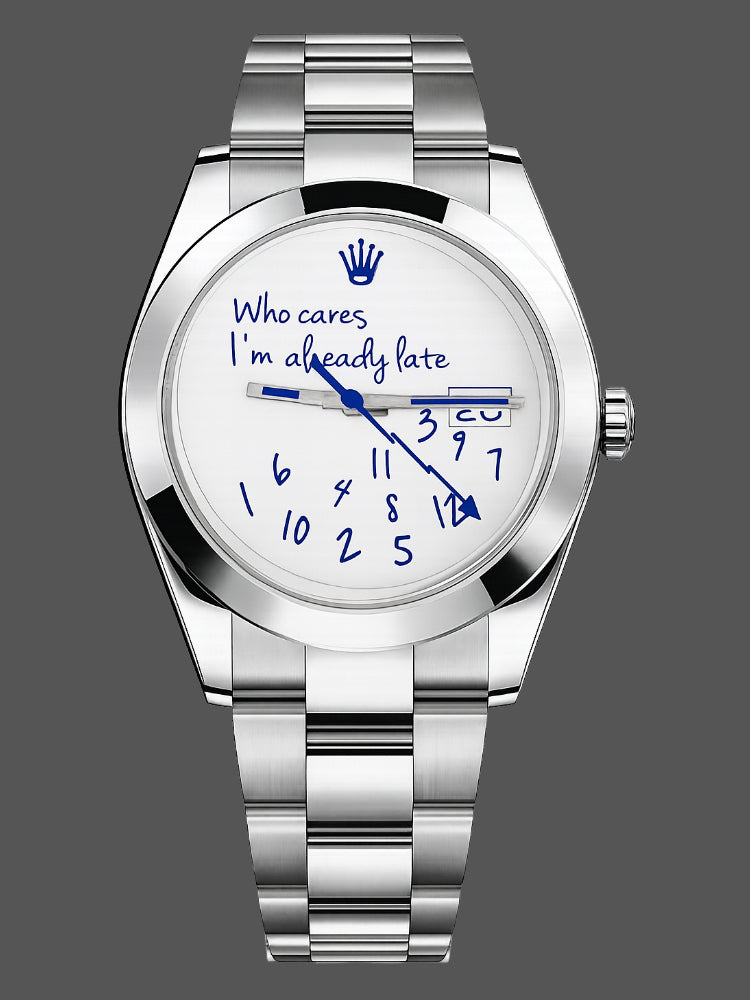 Rolex Datejust 41mm Steel Custom Who Cares Edition with Oyster Bracelet - Chronolab Greece