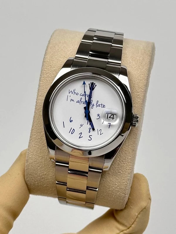 Bespoke luxury watch Datejust 41 Steel Who Cares Jubilee Edition - chronolab.gr collection.