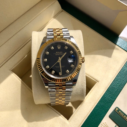 Two-tone Oystersteel and 18k yellow gold Jubilee bracelet with folding Oysterclasp for Rolex Datejust 36.