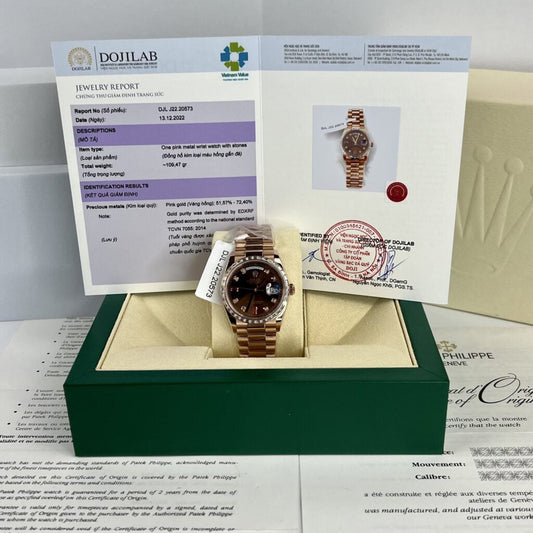 Rolex Day-Date Best Replica Watch Gold Wrapped + Diamonds Moissanite Baguette 36mm
