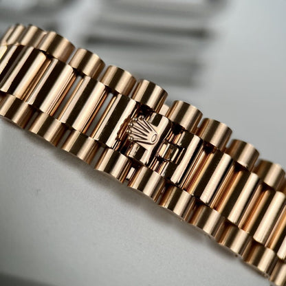 Rolex Day-Date Best Replica Watch Gold Wrapped + Diamonds Moissanite Baguette 36mm