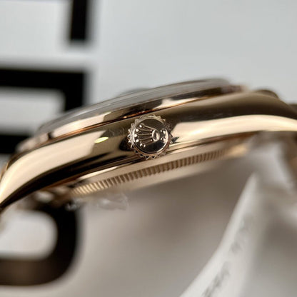 Rolex Day-Date Best Replica Watch Gold Wrapped + Diamonds Moissanite Baguette 36mm